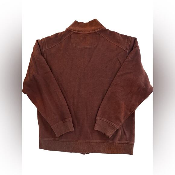 Tommy Bahama Mens Chocolate Brown Full Zip Cotton Sweater, size XL - Picture 5 of 5